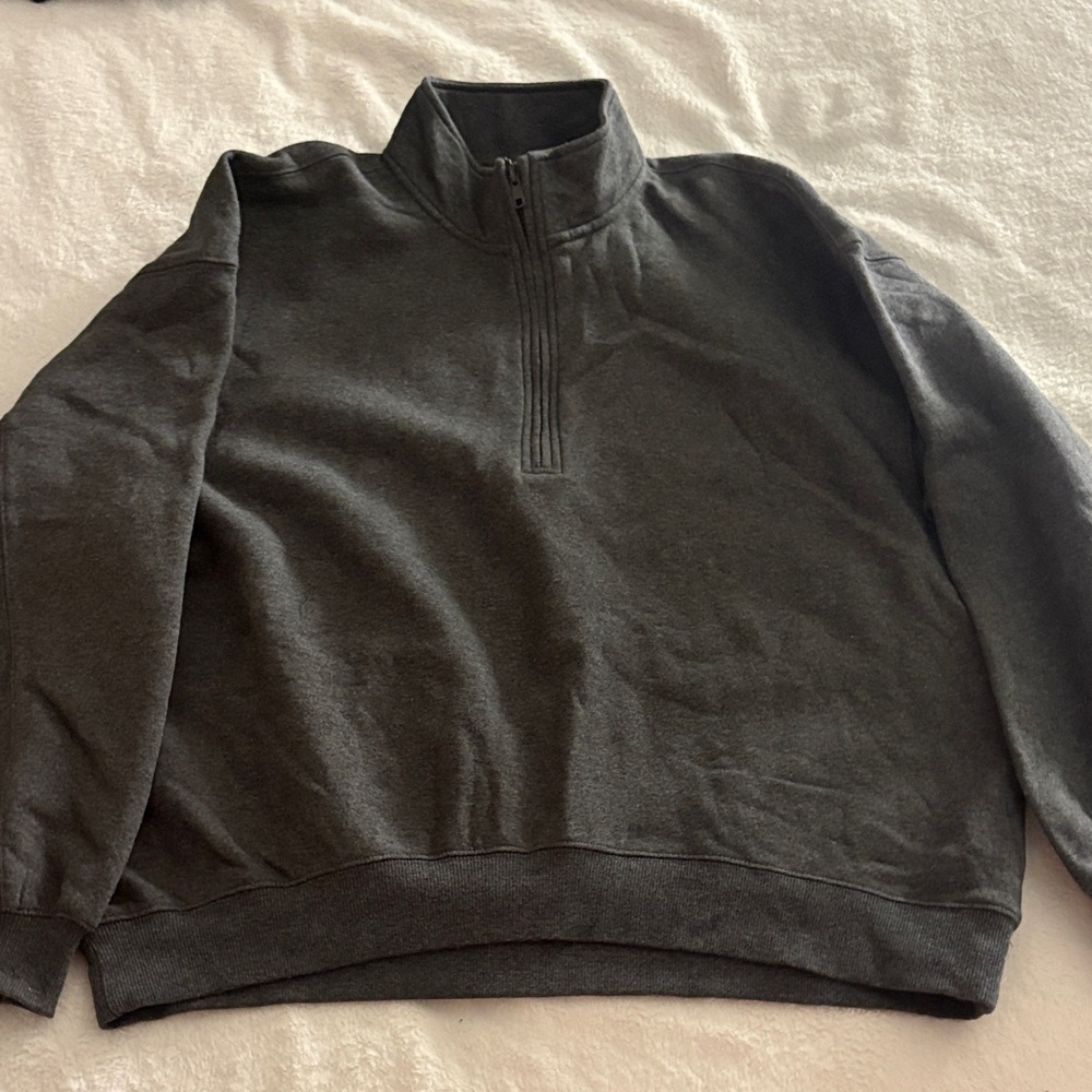 BP Men's Dark Gray Zip-Up Sweater